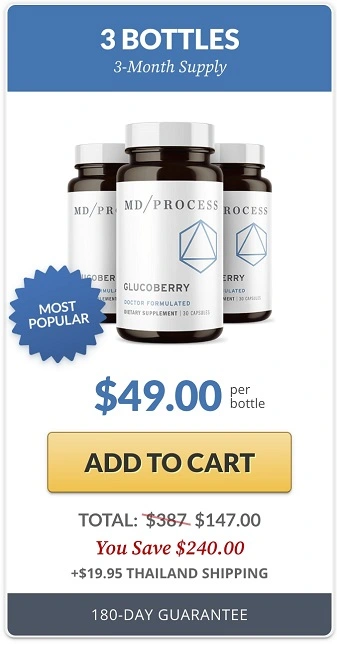 GlucoBerry 3 bottle price
